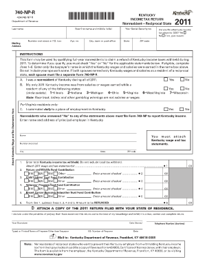 Kentucky Nonresident Income Tax Return