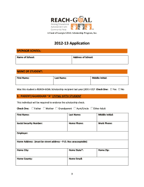 REACH-GOAL Scholars Fund Application