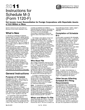 Schedule M-3 Instructions for Form 1120-F