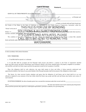 Bid Bond Agreement