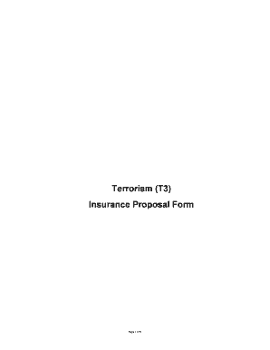 Terrorism Insurance Proposal Form
