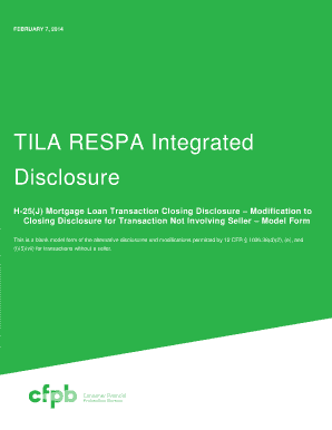 US Federal Closing Disclosure Form