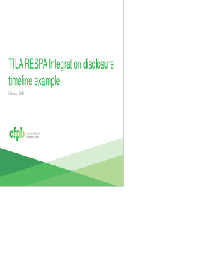 TILA RESPA Integration disclosure timeline example - consumerfinance