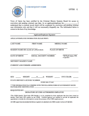 CORI Request Form
