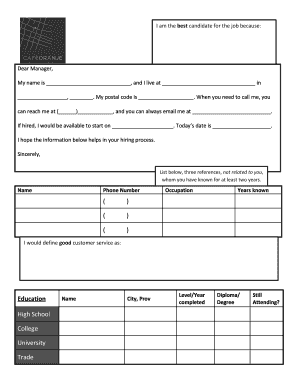 Employment Application Form
