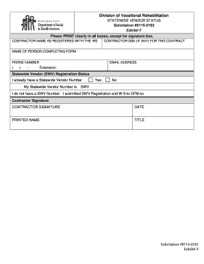 Statewide Vendor Registration Form