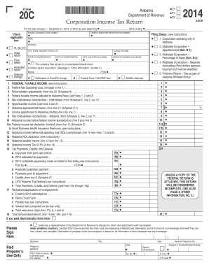 Alabama Corporation Income Tax Return