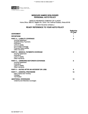 Advocate letterhead format - Missouri named non-owner personal auto policy ready reference to ... - insurance mo