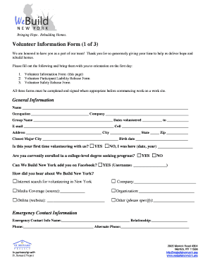 Volunteer Information Form