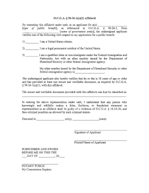 Fillable Online audits ga OCGA 50 36-1(e)(2) Af?davit - audits ga Fax ...