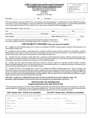 CPRP Exam Application Form