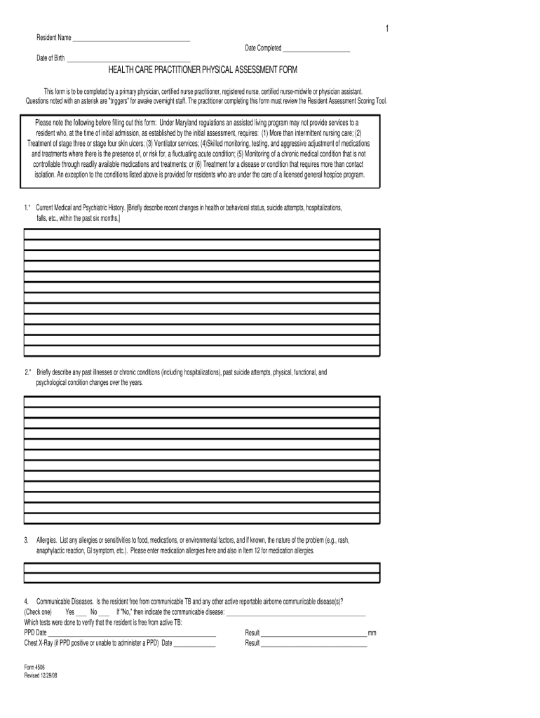 nurse practitioner assessment template Preview on Page 1