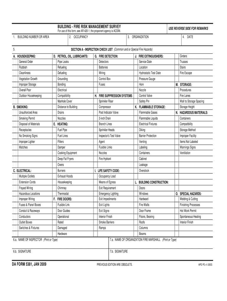 da form 5381 Preview on Page 1