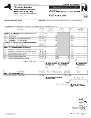 New York State Annual Schedule N