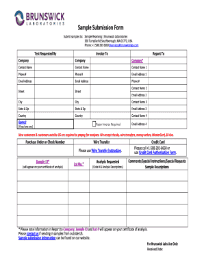 Sample Submission Form