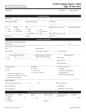 New York State Cardiac Surgery Report