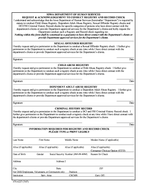 Iowa Registry and Record Check Request Form