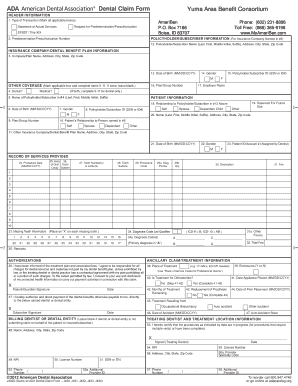 Dental Claim Form