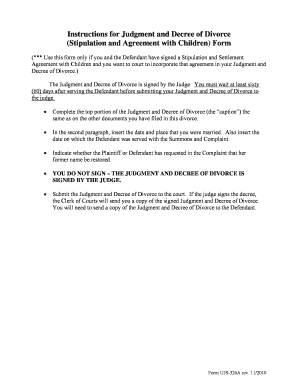 Judgment and Decree of Divorce with Children