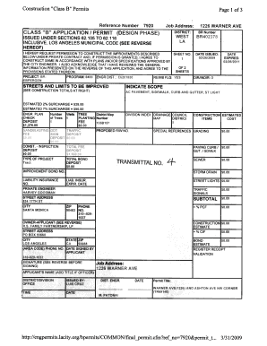 Los Angeles Construction Permit Application