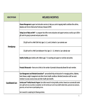 Wellness Incentives and Value Added Benefits by Plan - hca wa