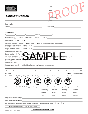 Patient Visit Form Proof