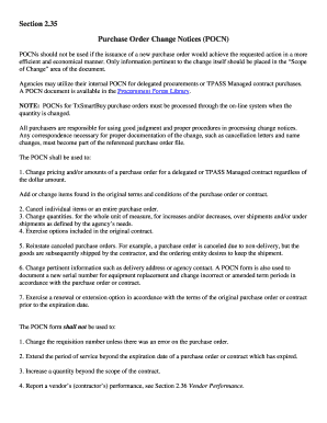 Purchase order pdf - Section 2.35 Purchase Order Change Notices (POCN)