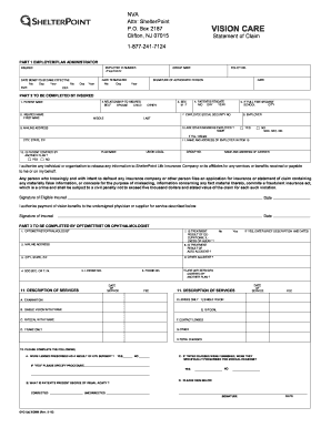 ShelterPoint Vision Care Statement of Claim