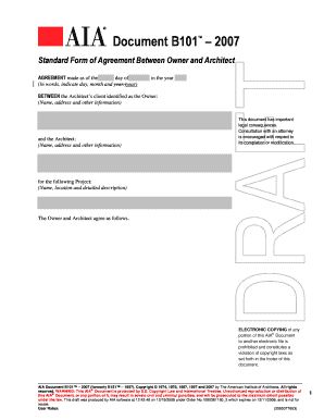 Standard Form of Agreement Between Owner and Architect