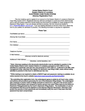 Attorney Registration Form