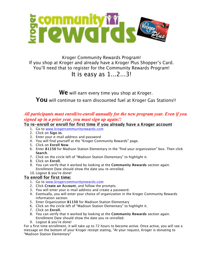 Kroger rewards for nonprofits Fill out & sign online DocHub