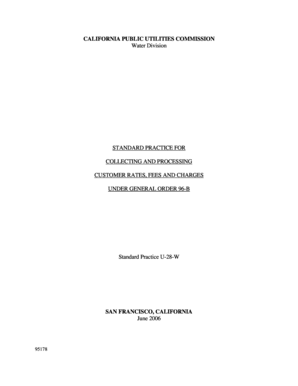 SP U-28-W - California Public Utilities Commission - State of California - cpuc ca