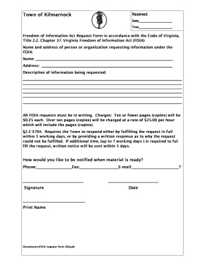 Virginia FOIA Request Form