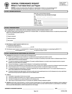General Forbearance Request Form