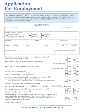 Employment Application Form