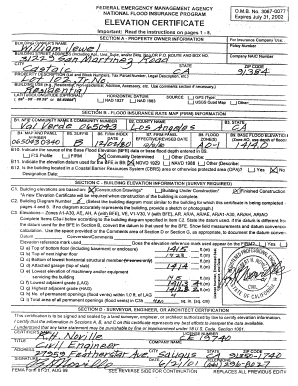 National Flood Insurance Program Elevation Certificate