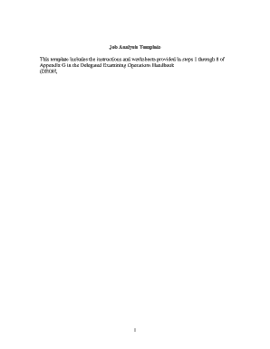 Job Analysis Template - opm