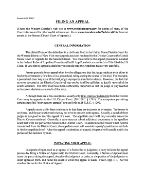 US Federal Court Notice of Appeal