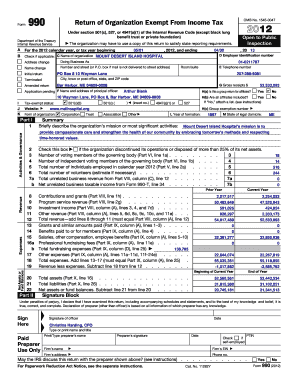 Form 990 Return of Organization Exempt From Income Tax