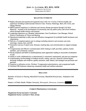 Resume for mph admission