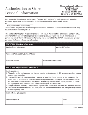 Hourly invoice templates - Authorization to Share Personal Information