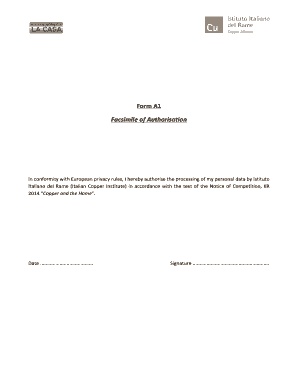 EU Privacy Data Processing Authorization Form