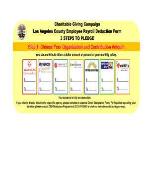 Los Angeles County Employee Payroll Deduction Form