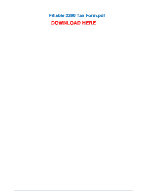 IRS Form 2290 Heavy Highway Vehicle Use Tax Return