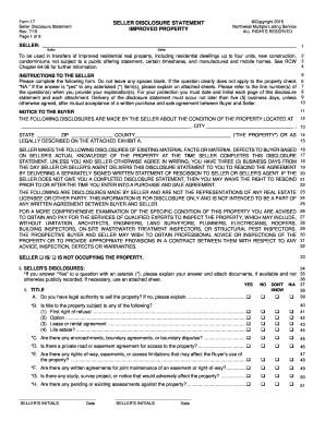 form 17 seller disclosure statement pdf