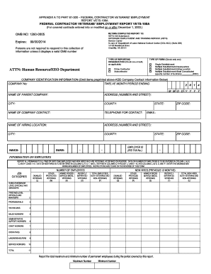 Federal Contractor Veterans' Employment Report VETS-100A