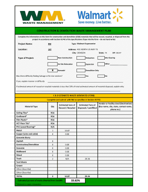 Construction Waste Management Plan