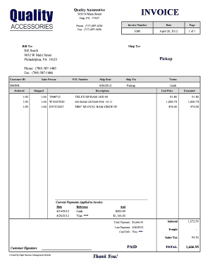 Invoice/Sales Order (Plain Paper) - Eagle Business Software