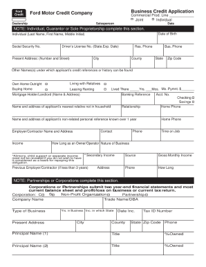 Credit Application Form Pdf from www.pdffiller.com