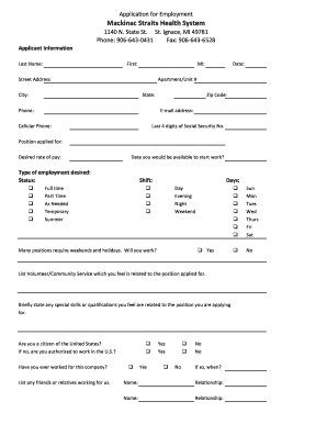 Employment Application Form